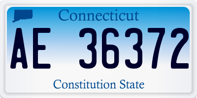 CT license plate AE36372