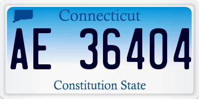 CT license plate AE36404