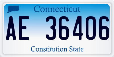 CT license plate AE36406