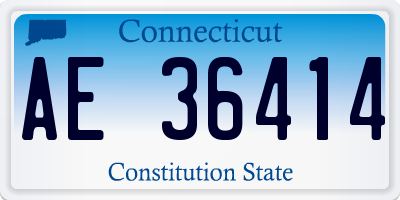 CT license plate AE36414