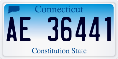CT license plate AE36441