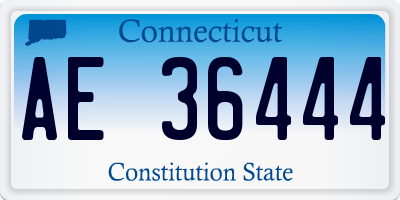 CT license plate AE36444