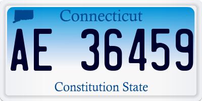 CT license plate AE36459