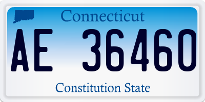 CT license plate AE36460