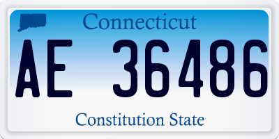 CT license plate AE36486