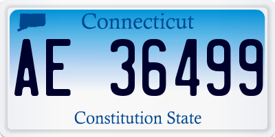 CT license plate AE36499
