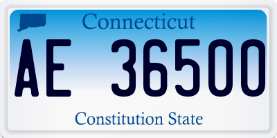 CT license plate AE36500