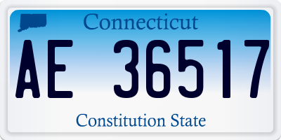 CT license plate AE36517