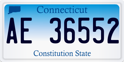 CT license plate AE36552