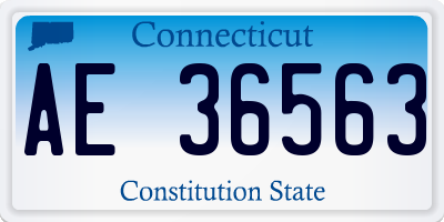 CT license plate AE36563