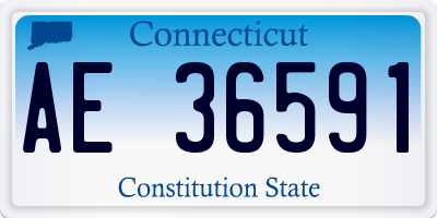 CT license plate AE36591