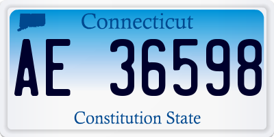 CT license plate AE36598
