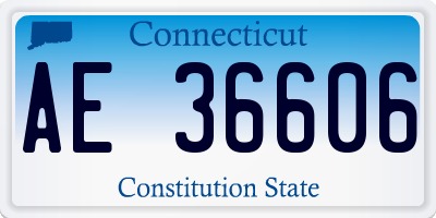 CT license plate AE36606