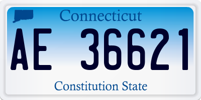 CT license plate AE36621