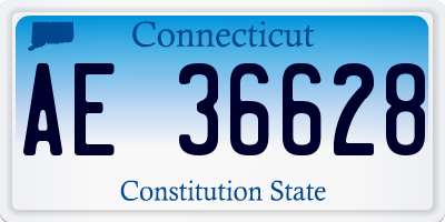 CT license plate AE36628