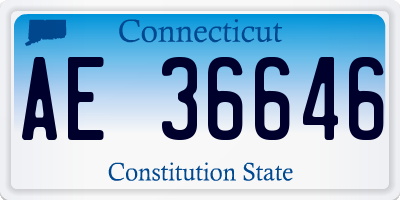 CT license plate AE36646