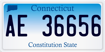 CT license plate AE36656
