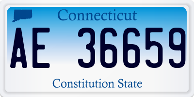 CT license plate AE36659