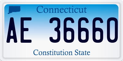 CT license plate AE36660