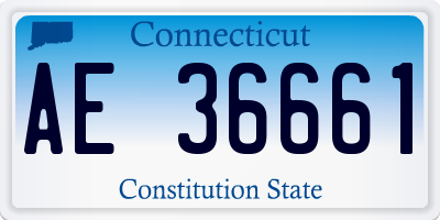 CT license plate AE36661
