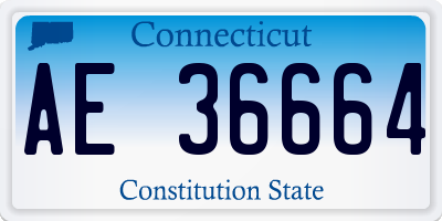 CT license plate AE36664