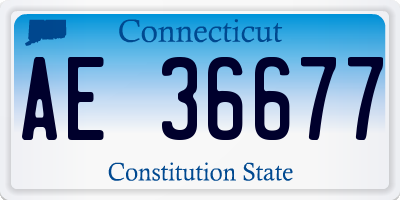 CT license plate AE36677