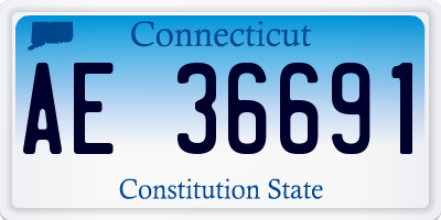 CT license plate AE36691