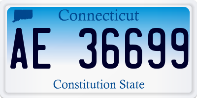 CT license plate AE36699