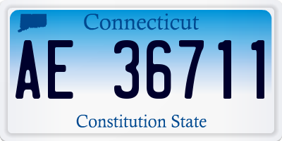 CT license plate AE36711