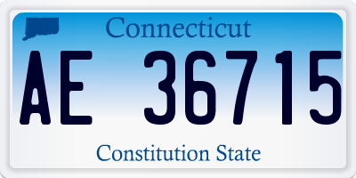 CT license plate AE36715