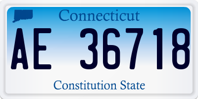 CT license plate AE36718