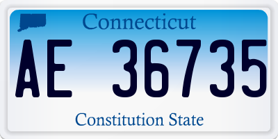 CT license plate AE36735