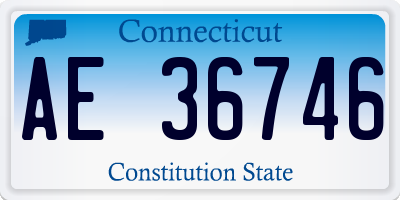 CT license plate AE36746