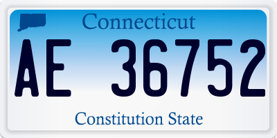 CT license plate AE36752