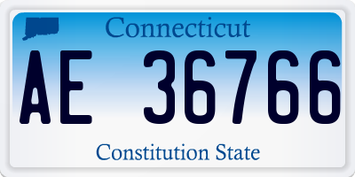 CT license plate AE36766