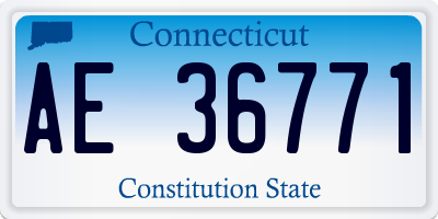 CT license plate AE36771