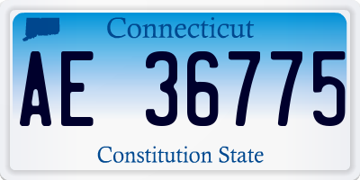 CT license plate AE36775