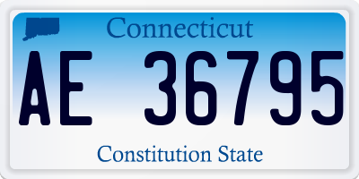 CT license plate AE36795