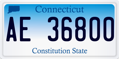 CT license plate AE36800