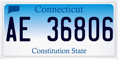 CT license plate AE36806