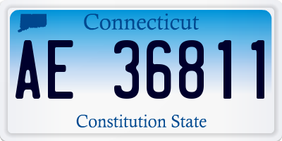 CT license plate AE36811