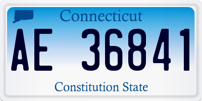 CT license plate AE36841