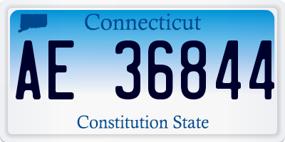 CT license plate AE36844