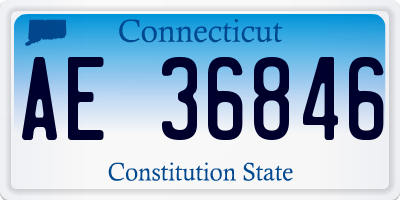 CT license plate AE36846