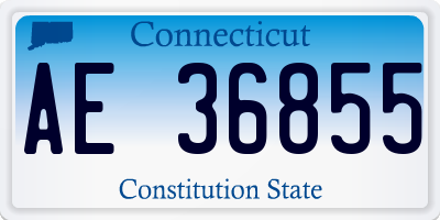 CT license plate AE36855