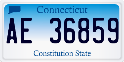 CT license plate AE36859