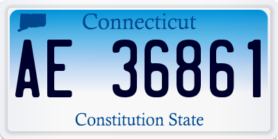 CT license plate AE36861