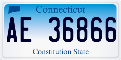 CT license plate AE36866