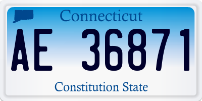 CT license plate AE36871