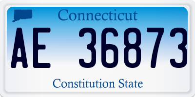 CT license plate AE36873